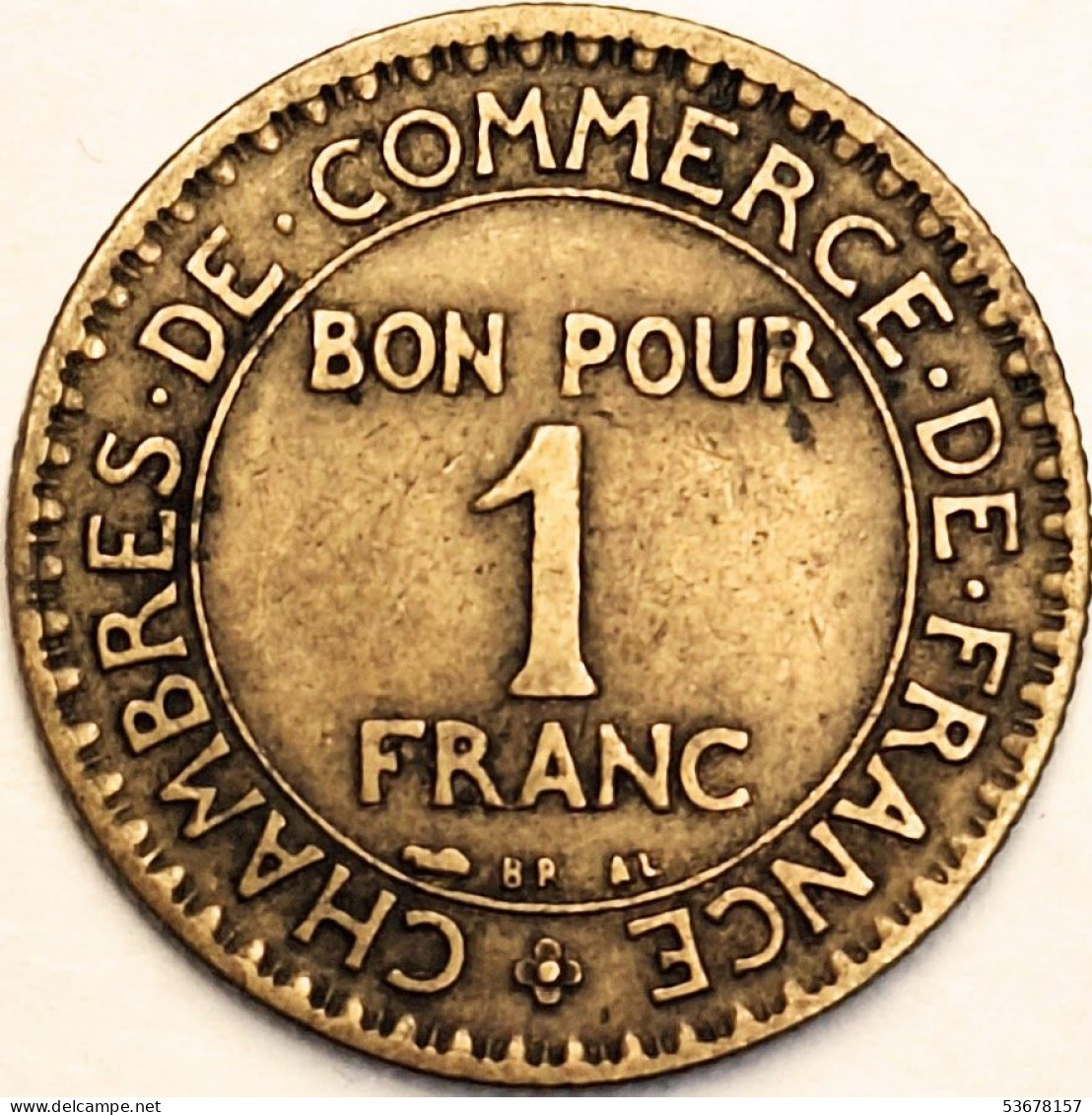 France - Franc 1923, KM# 876 (#4066) - 1 Franc