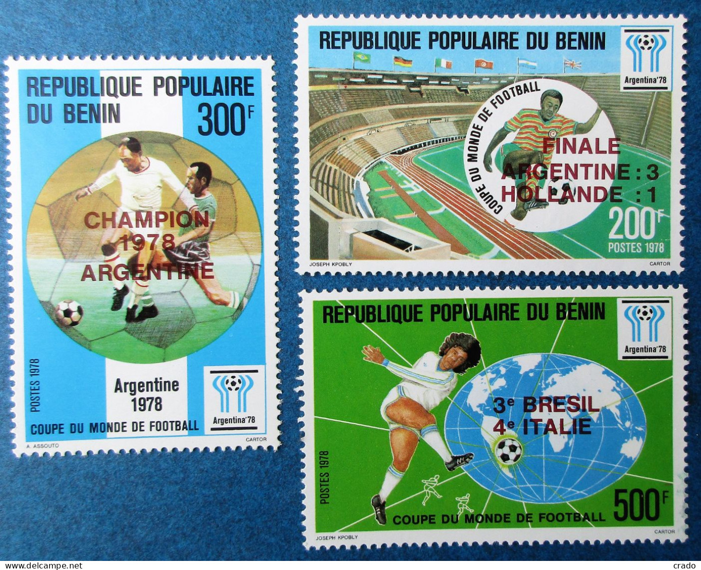 Timbres Neufs** Du Bénin Mondial Football 1978 - Benin - Dahomey (1960-...)