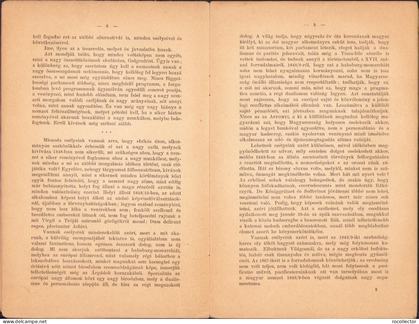 A válság vezényszó-politika nemzetiségi kérdés irta Mocsáry Lajos, 1905 C1349