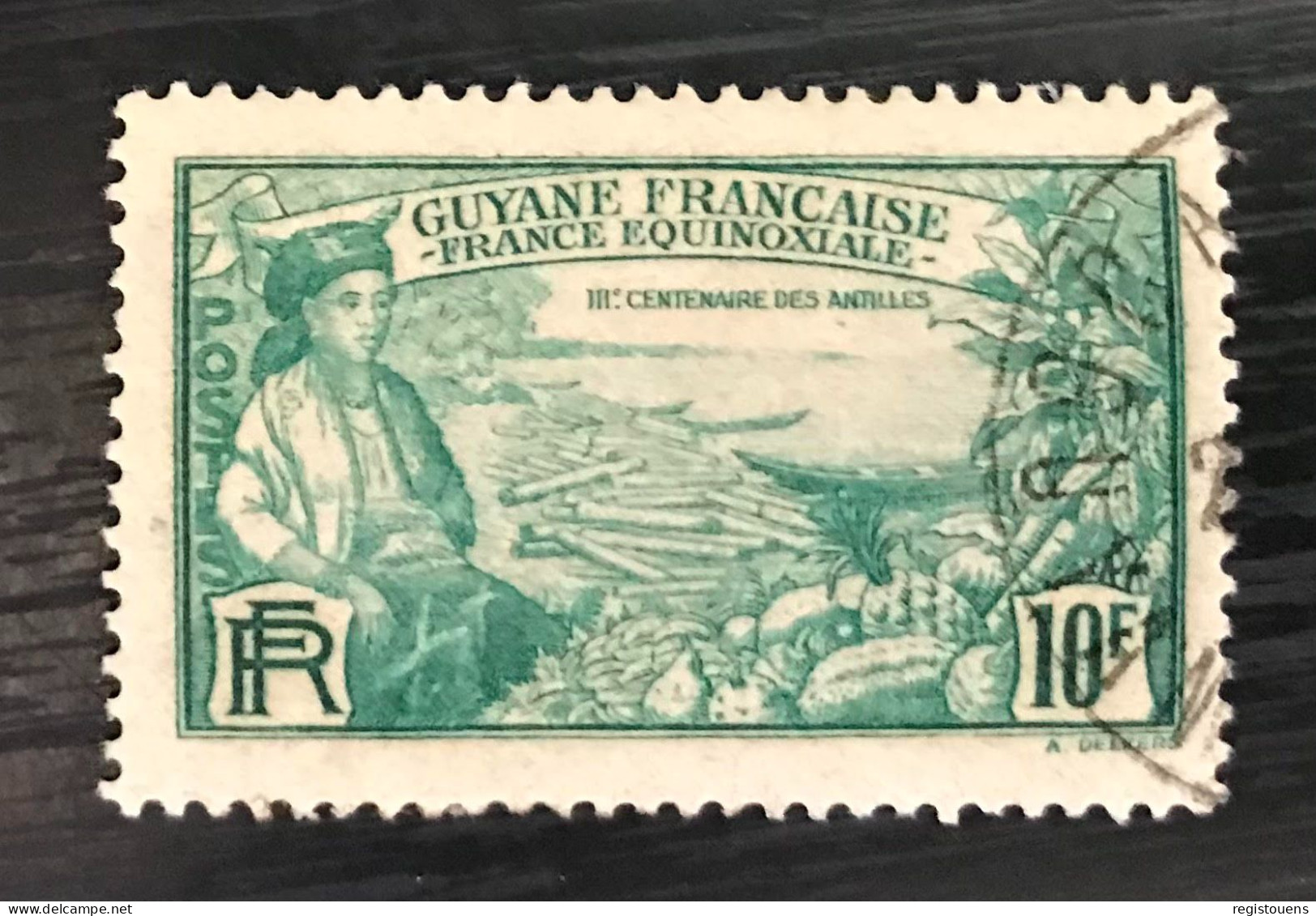 Timbre Oblitéré Guyane 1935 - Gebraucht