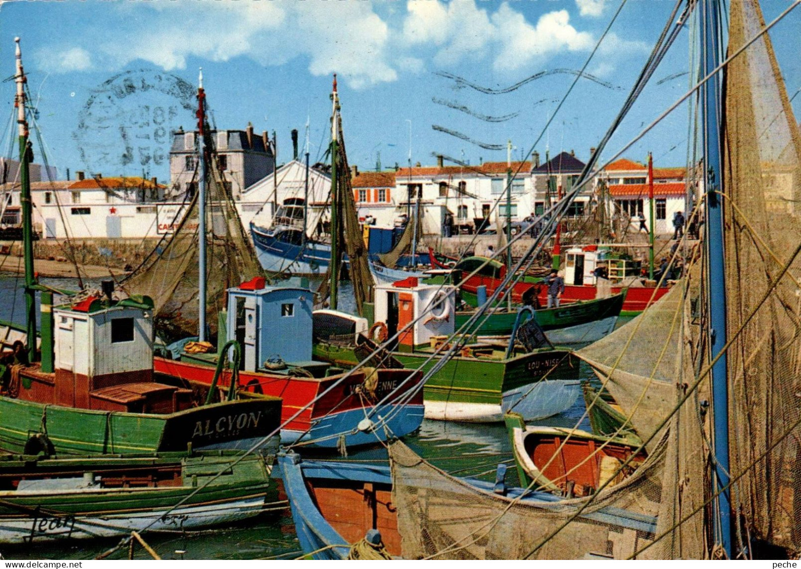 N°171 Z -cpsm Croix De Vie -bateaux De Pêche Dans Le Port- - Visvangst