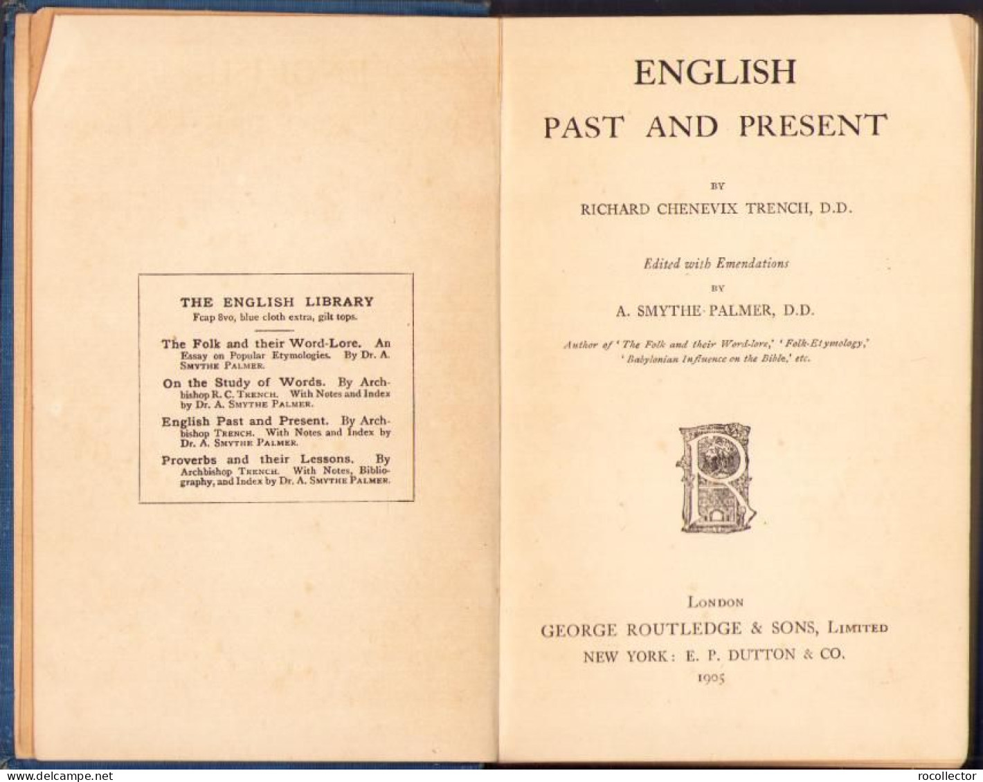 English Past And Present By Richard Chenevix Trench, 1905 C1345 - Old Books