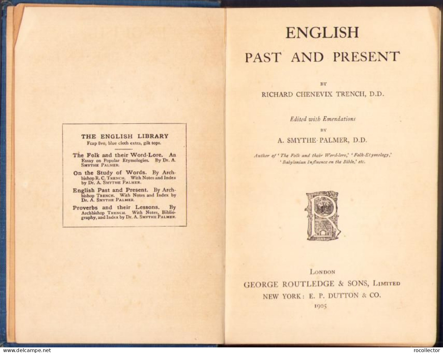 English Past And Present By Richard Chenevix Trench, 1905 C1345 - Livres Anciens