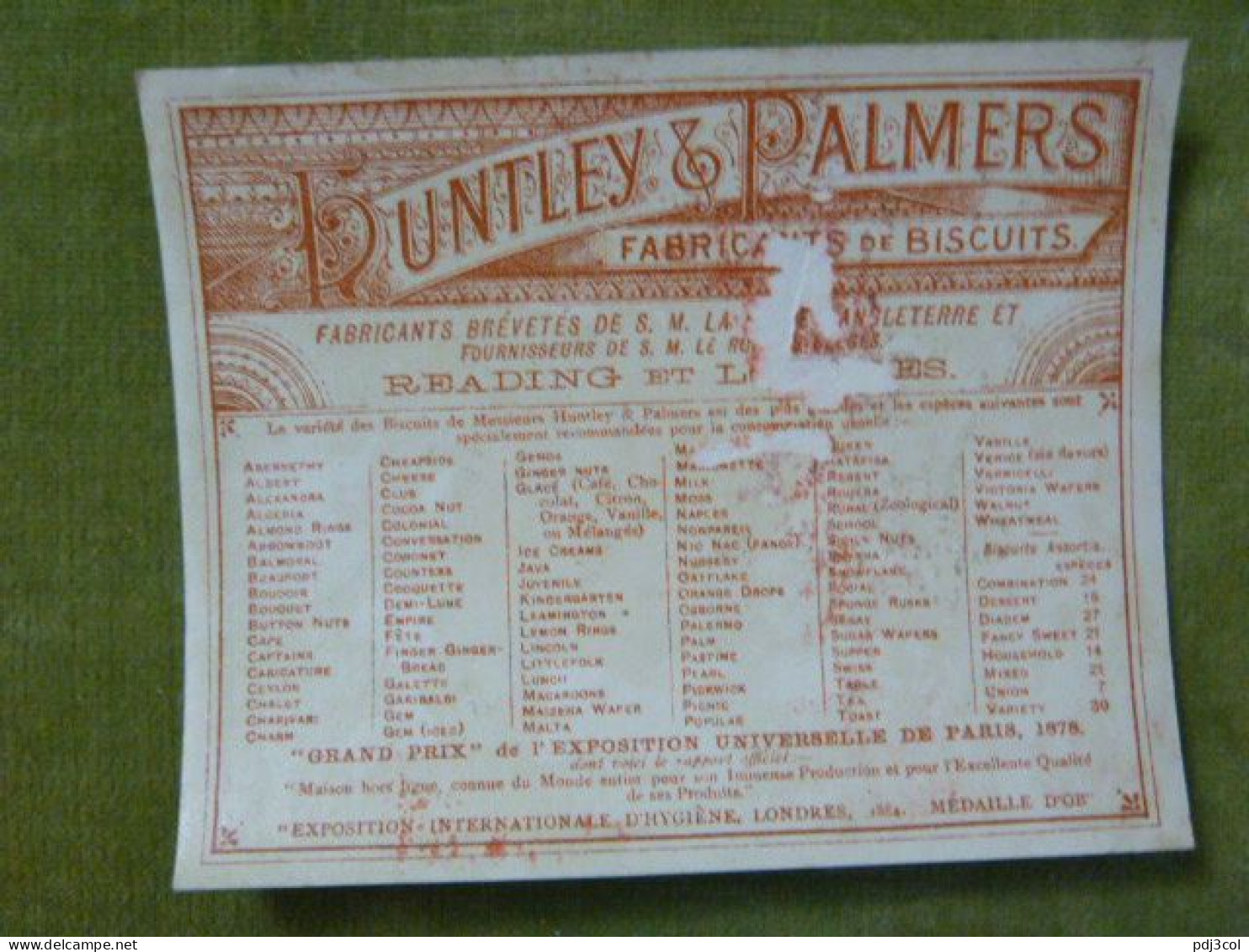 JAPANESE - JAPONAIS - JAPANESEN - Biscuits HUNTLEY & PALMERS - Other & Unclassified