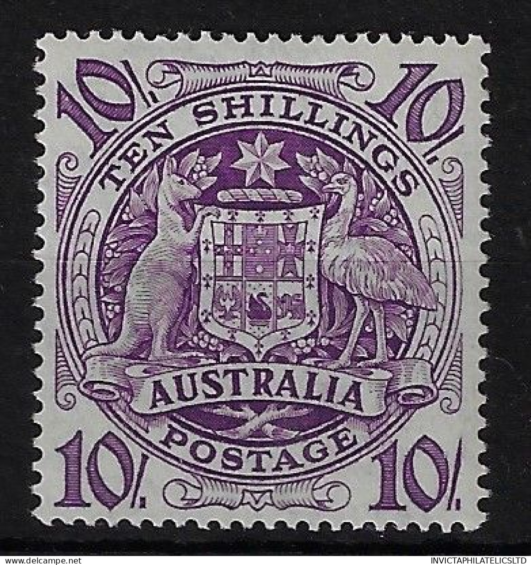 AUSTRALIA SG177A, 10/- THIN PAPER, LIGHTLY MOUNTED MINT - Nuovi