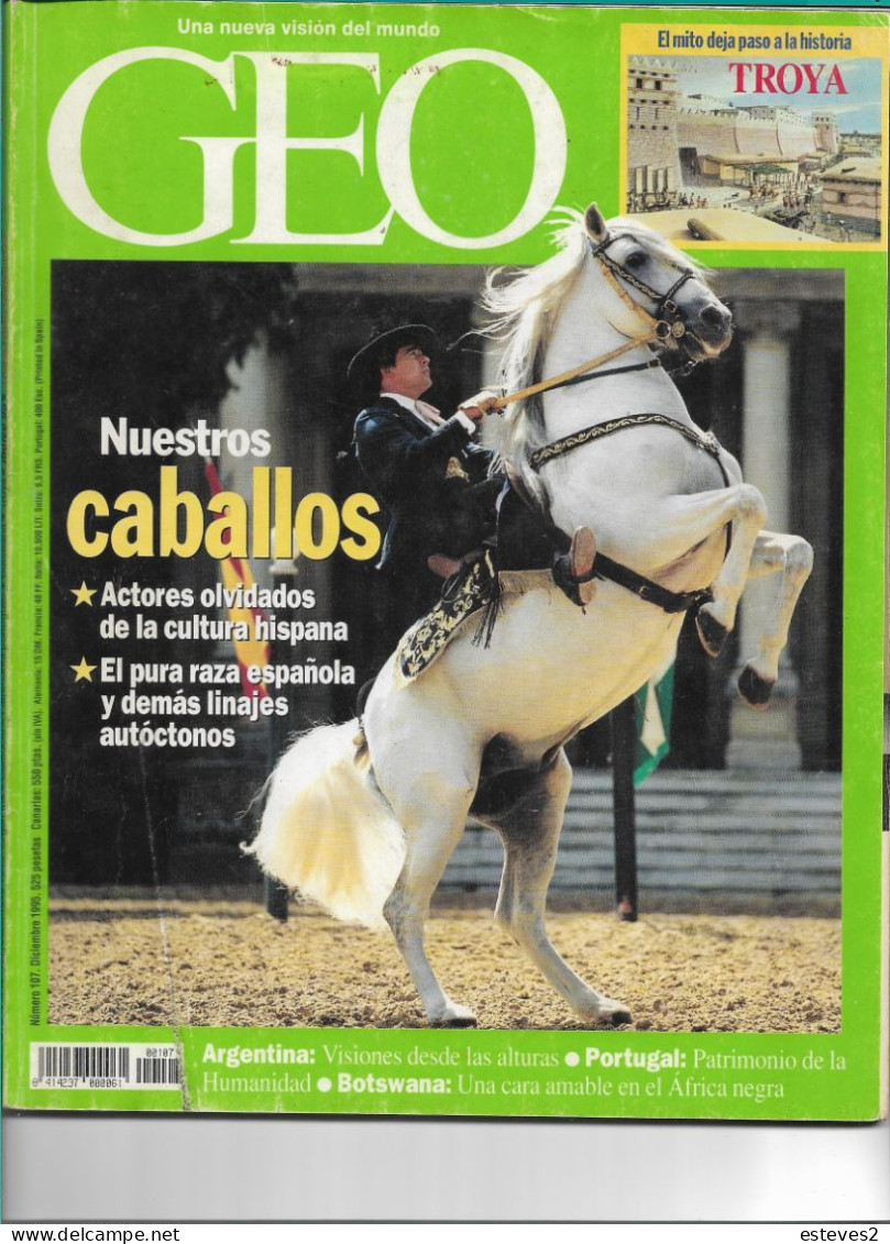 GEO  Nº 107 , December 1995 , Nuestros Caballos , Horse , Horses , Used But In Good Condition , 126 Pages - [4] Themes