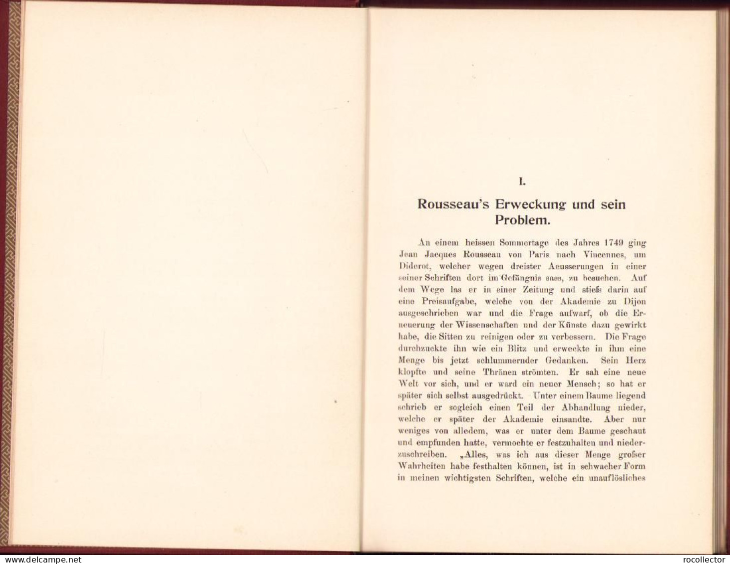 Rousseau Und Seine Philosophie Von Harald Höffding, 1902, Stuttgart C1320 - Oude Boeken