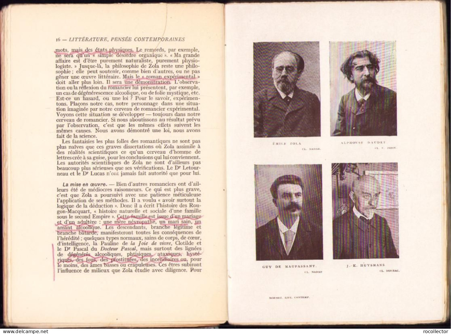 Histoire De La Littérature Et De La Pensée Francaises Contemporaines 1870-1925 Par Daniel Mornet C1312 - Libros Antiguos Y De Colección