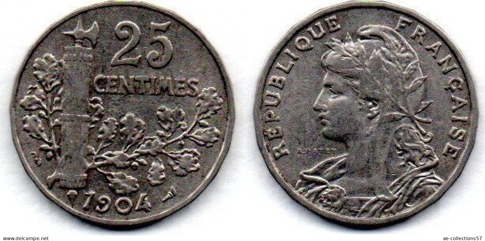 MA 27097 / France - Frankreich 25 Centimes 1904 TB+ - 25 Centimes