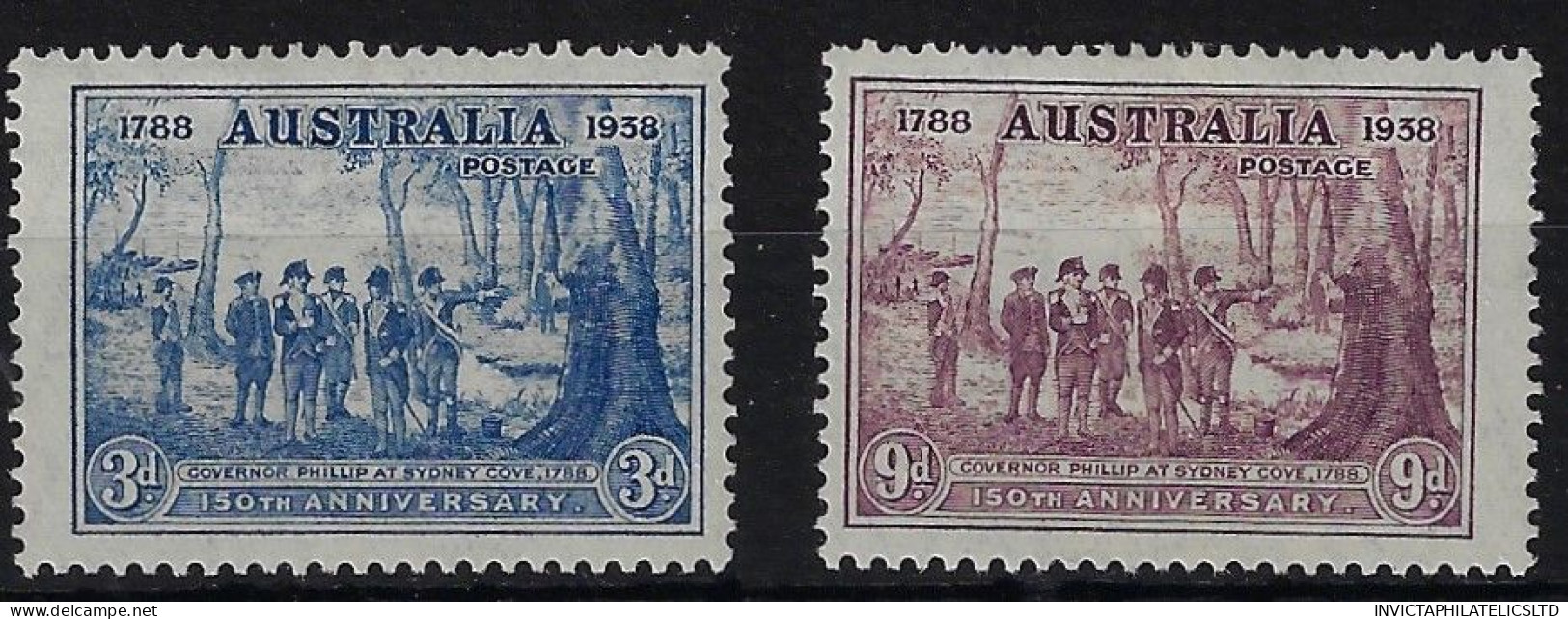 AUSTRALIA SG194/5, 3D + 9D FINE MOUNTED MINT - Mint Stamps