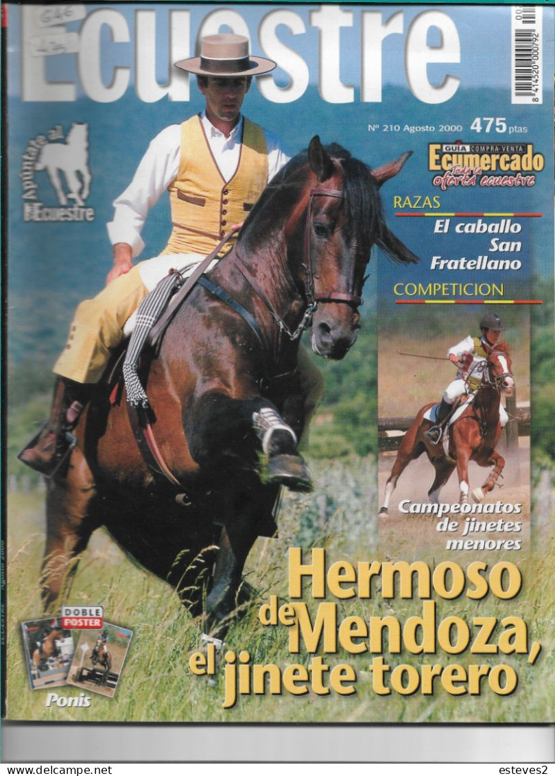 ECUESTRE  Nº 210 , August 2000 , Horse , Horses , Used But In Good Condition , 150 Pages - [4] Thema's