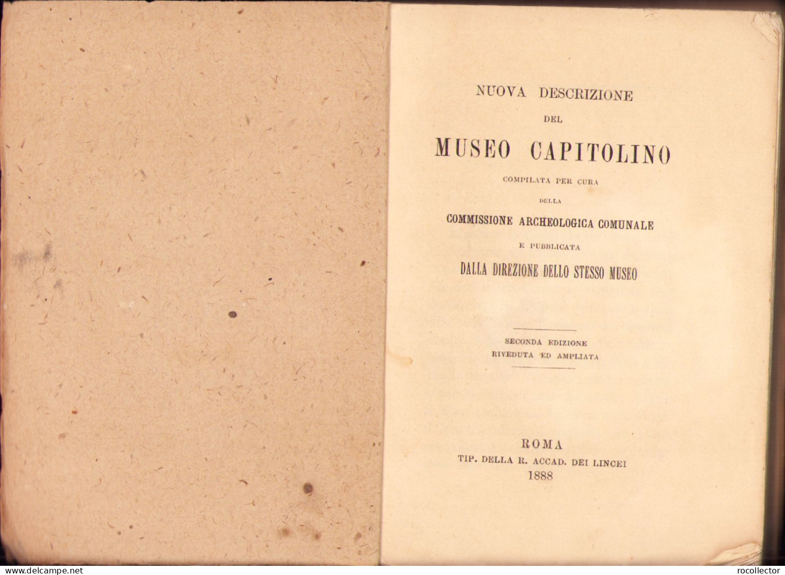 Nuova Descrizione Del Museo Capitolino, 1888, Roma C1284 - Alte Bücher