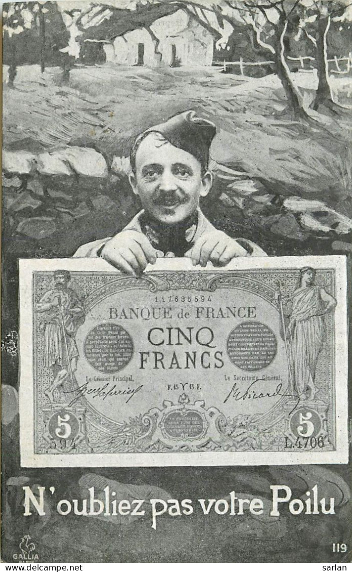 N'oubliez Pas Votre Poilu , Billet De 5 Francs , *  462 96 - Monnaies (représentations)