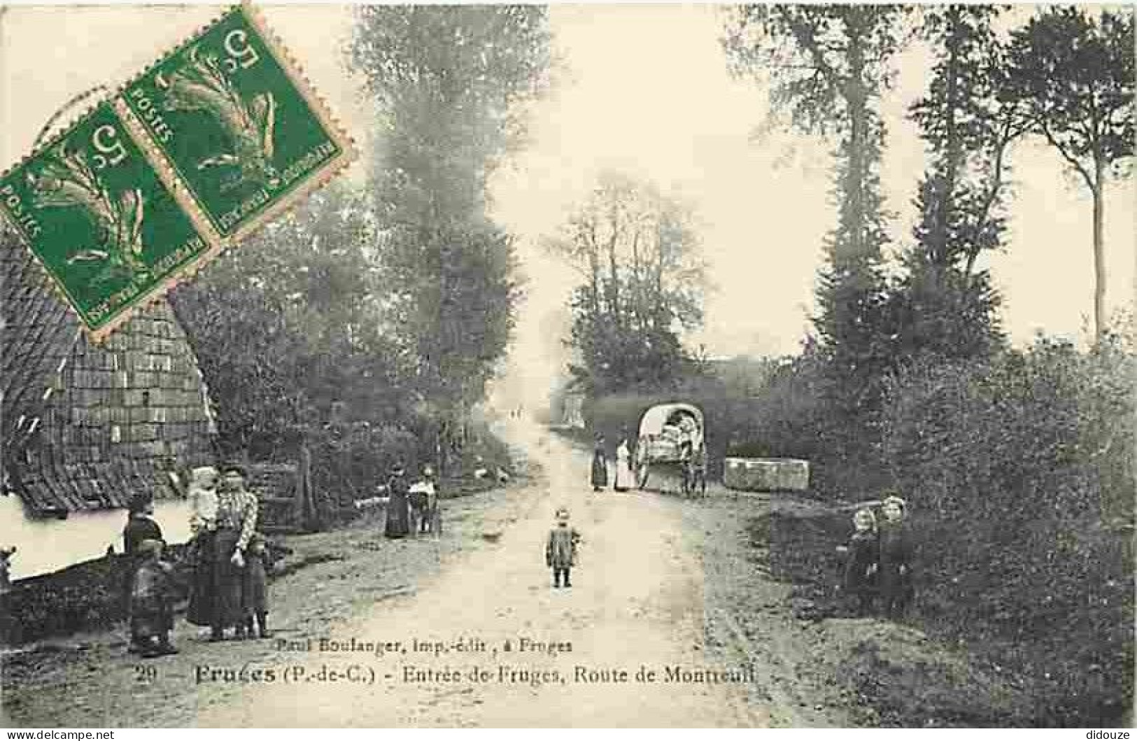 62 - Fruges - Entrée De Fruges Route De Montreuil - Animé - Ecrite En 1918 - CPA - Voir Scans Recto-Verso - Fruges