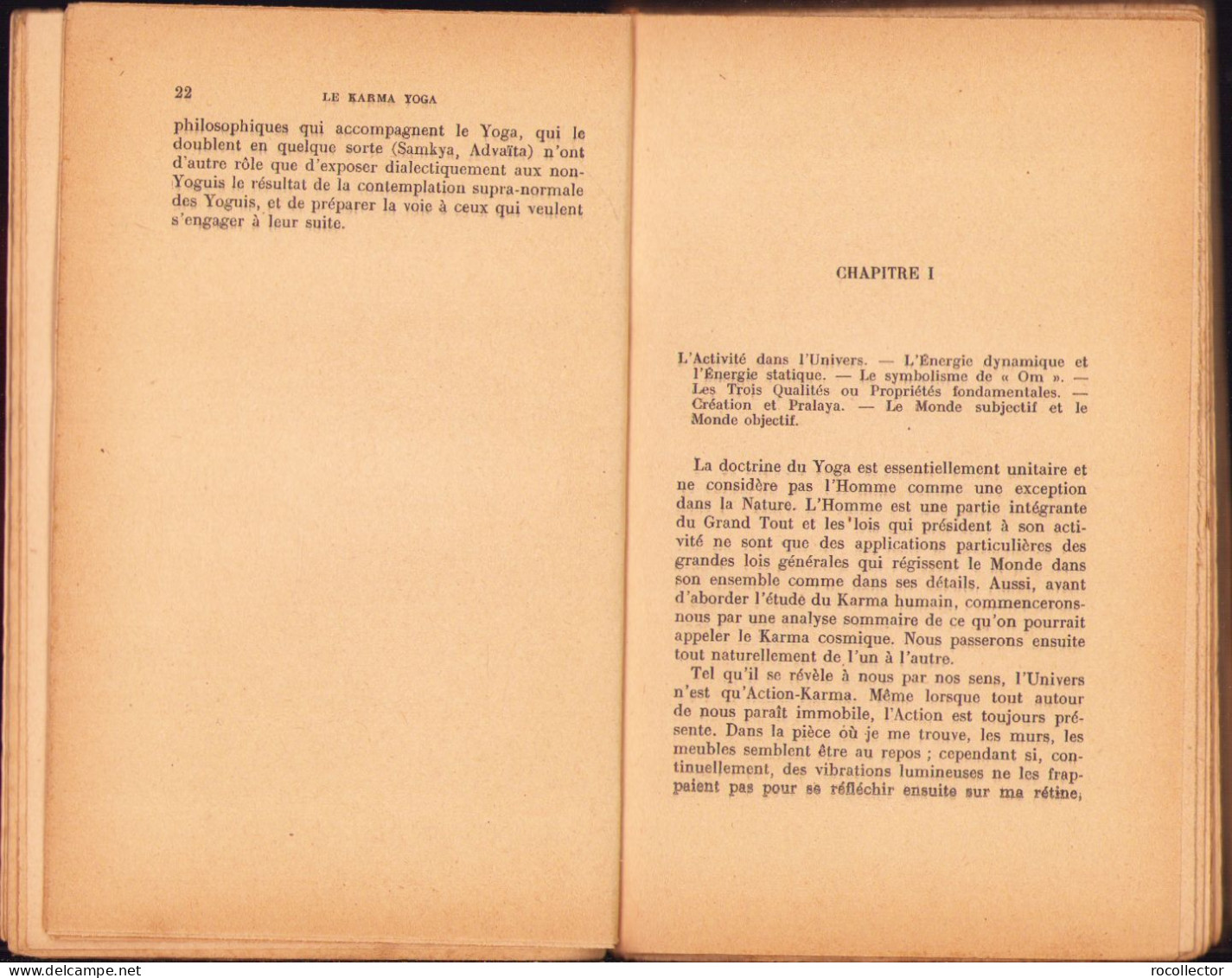 Le Karma Yoga Ou L’action Dans La Vie Selon La Sagesse Hindoue Par C. Kerneiz, 1939, Paris C1265 - Alte Bücher