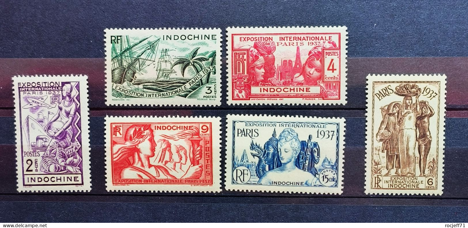 03 - 24 - Indochine - N°193 à 198 - MH - Série Complète - Paris 1937 - Unused Stamps