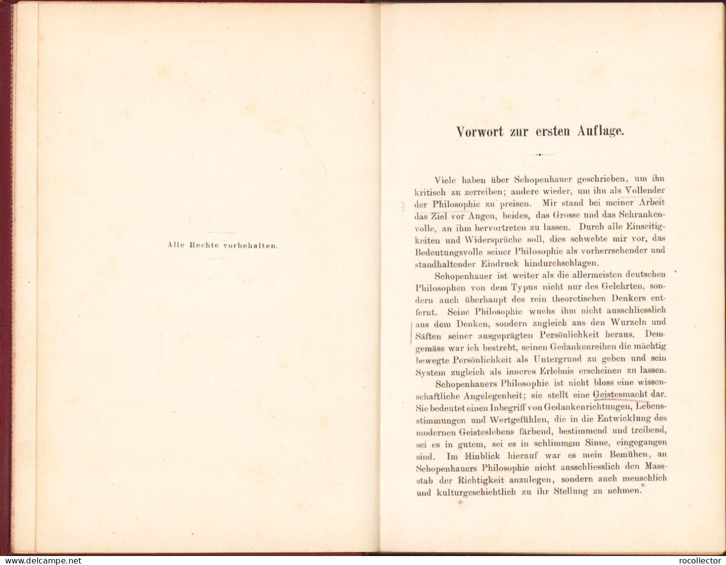 Arthur Schopenhauer. Seine Persönlichkeit, Seine Lehre, Sein Glaube Von Johannes Volkelt, 1901, Stuttgart C1250 - Libri Vecchi E Da Collezione