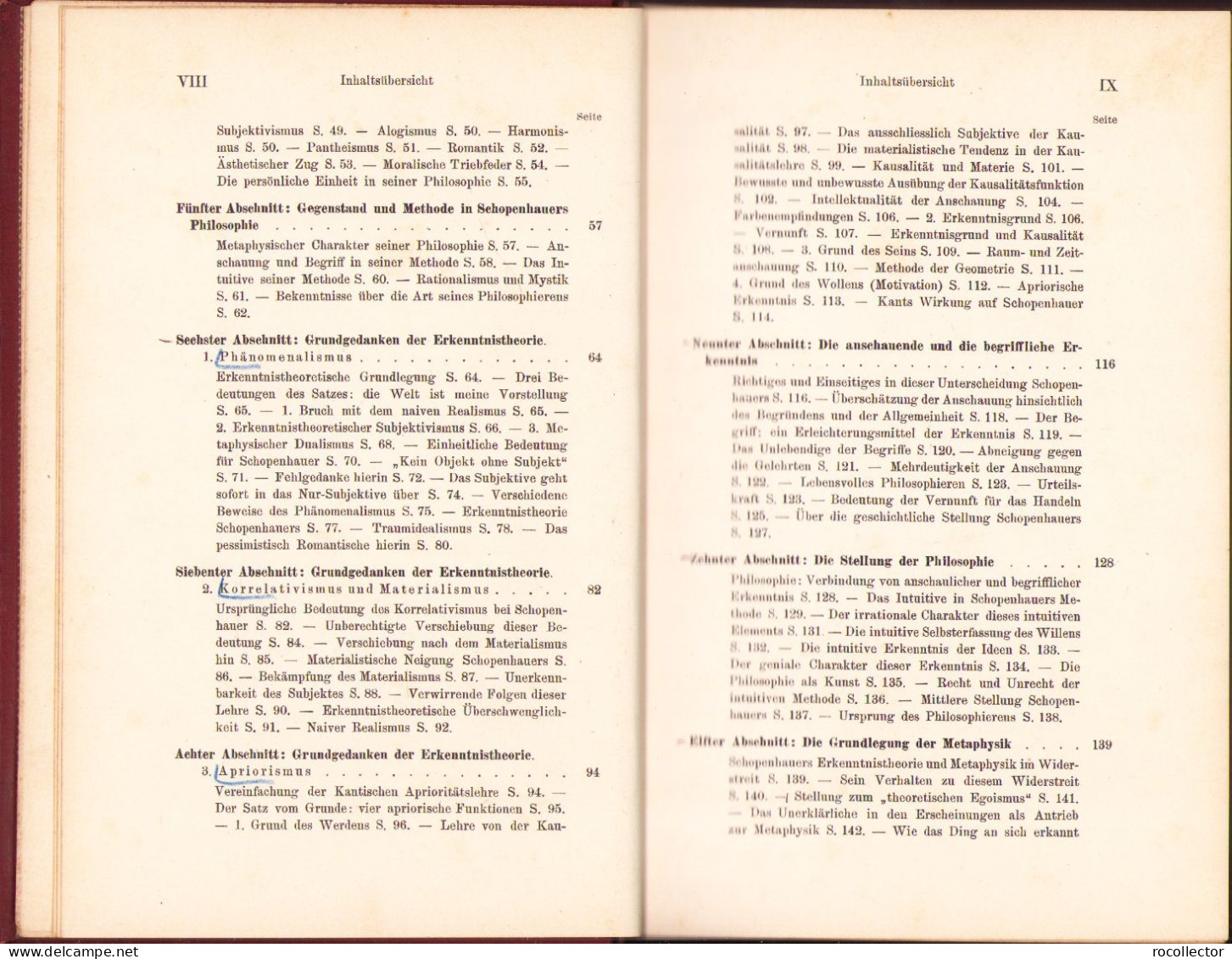 Arthur Schopenhauer. Seine Persönlichkeit, Seine Lehre, Sein Glaube Von Johannes Volkelt, 1901, Stuttgart C1250 - Livres Anciens