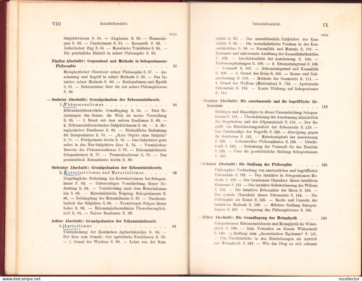 Arthur Schopenhauer. Seine Persönlichkeit, Seine Lehre, Sein Glaube Von Johannes Volkelt, 1901, Stuttgart C1250 - Libri Vecchi E Da Collezione