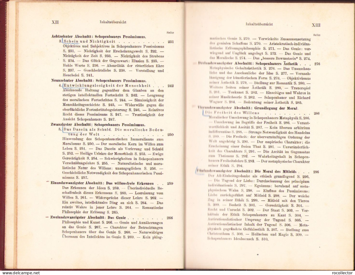 Arthur Schopenhauer. Seine Persönlichkeit, seine Lehre, sein Glaube von Johannes Volkelt, 1901, Stuttgart C1250