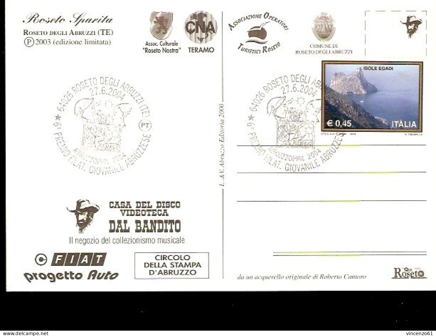 CARTOLINA CON ANNULLO SPECIALE PREMIO FILATELIA GIOVANILE - Other & Unclassified