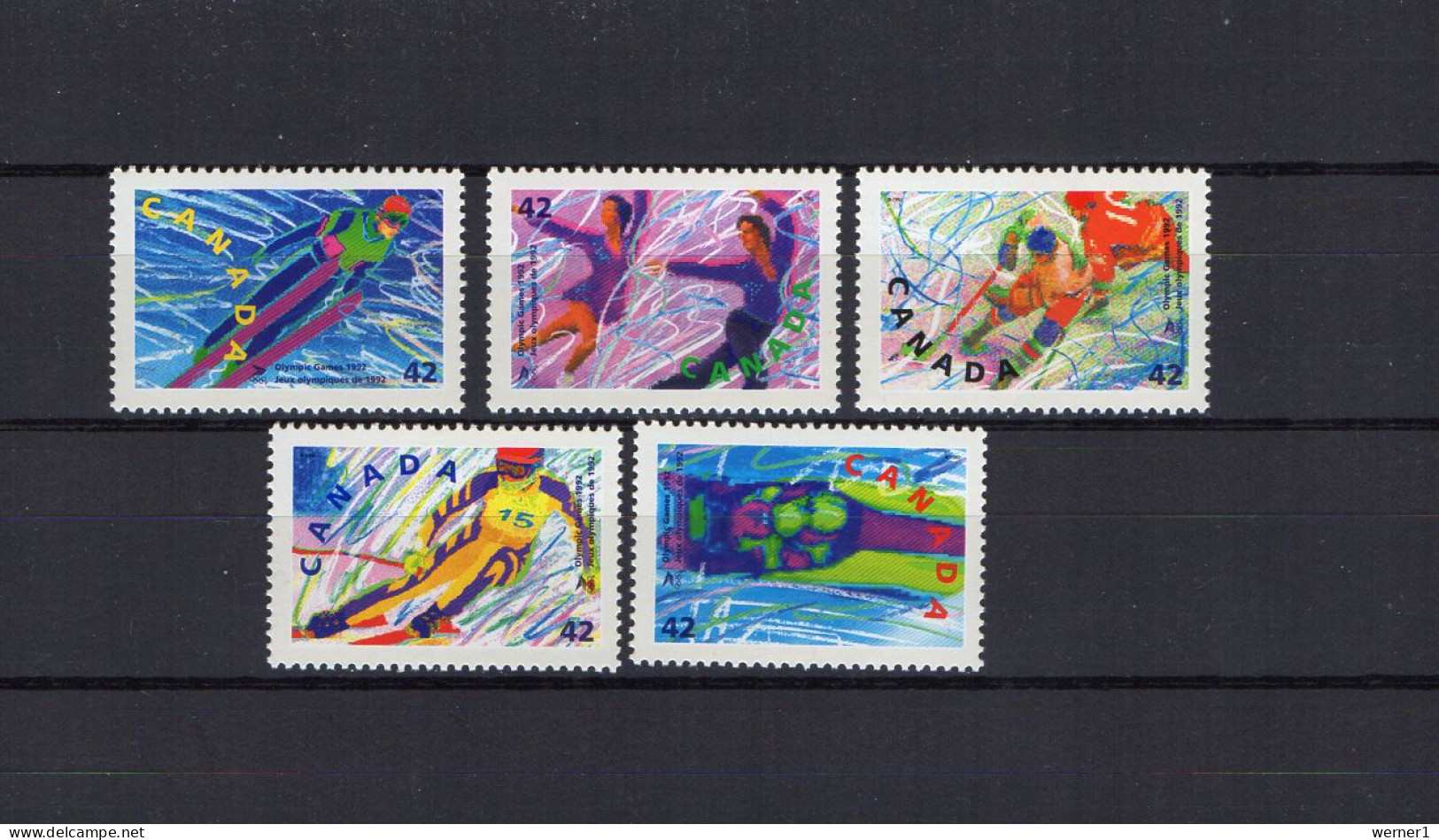 Canada 1992 Olympic Games Albertville Set Of 5 MNH - Inverno1992: Albertville