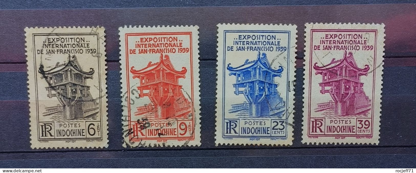 04 - 24 - Indochine - N° 205 à 208 - Expo De San Françisco 1939 - Oblitérés