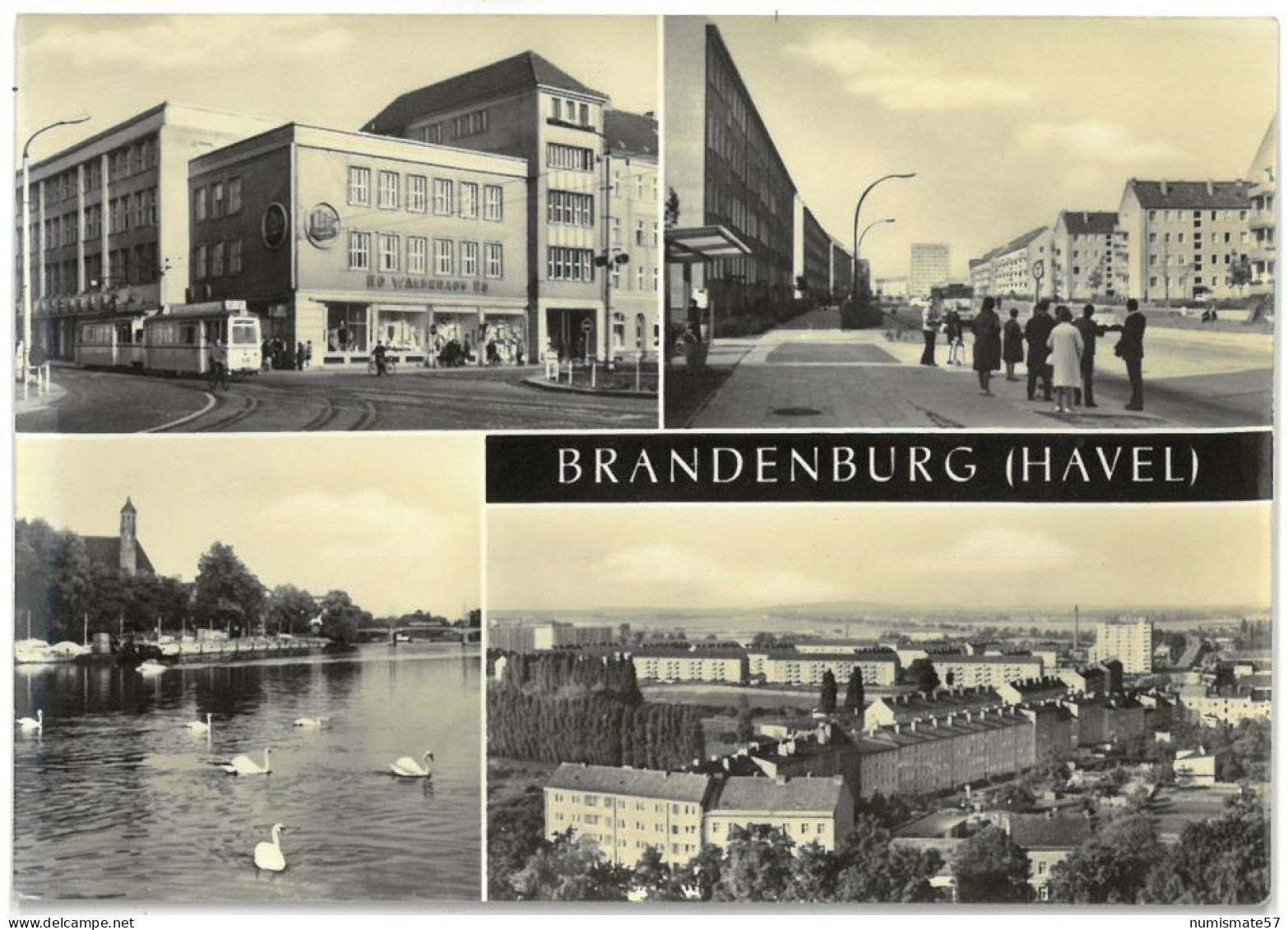 CPSM BRANDENBURG ( HAVEL ) - Multi Vues - 4 Vues - HO Warenhaus - Werner Seelenbinder Strasse - ... - Brandenburg