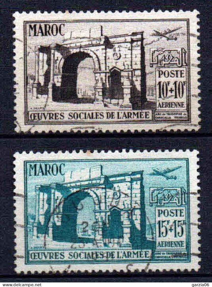 Maroc - 1950 - Œuvres Sociales  -  PA 79/80  - Oblit - Used - Poste Aérienne