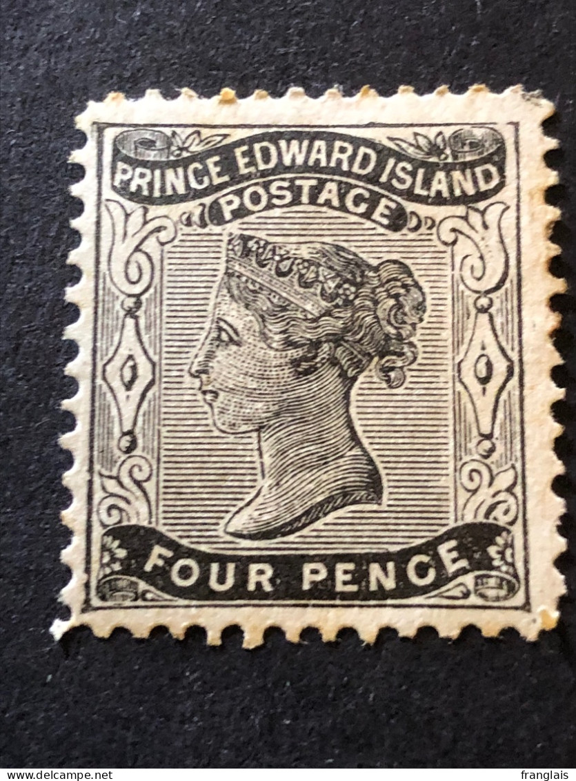 Prince Edward Island.  SG 31  4d Black. Perf 11 1/2 MH* - Neufs