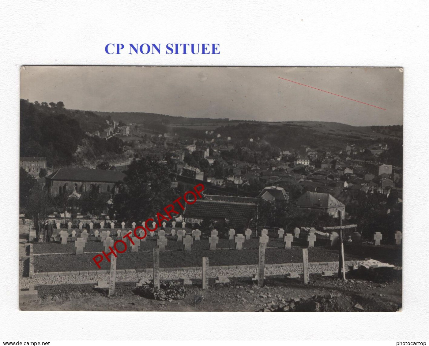 CP NON SITUEE-CIMETIERE-Friedhof-Tombes-CARTE PHOTO Allemande-GUERRE 14-18-1 WK-Militaria- - Oorlogsbegraafplaatsen
