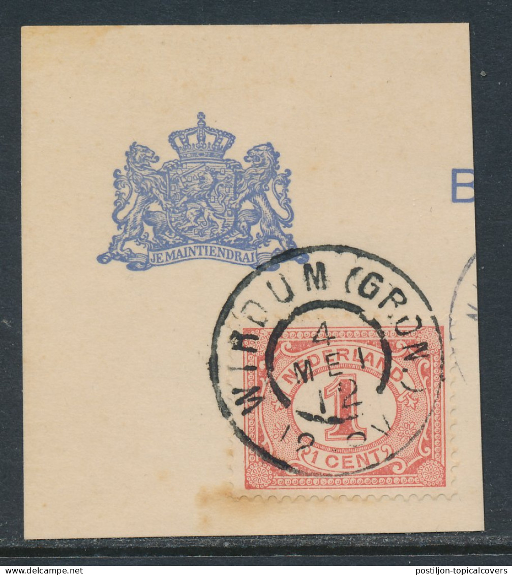 Grootrondstempel Wirdum (Gron.) 1912 - Postal History