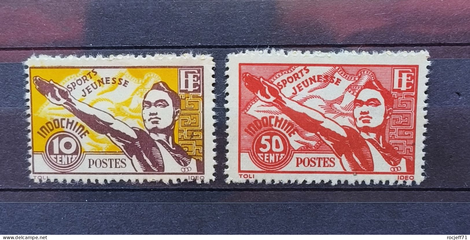 04 - 24 - Indochine - 1944 - N° 284 - 285 - Sport Et Jeunesse  - (*) - Emis Sans Gomme - Unused Stamps