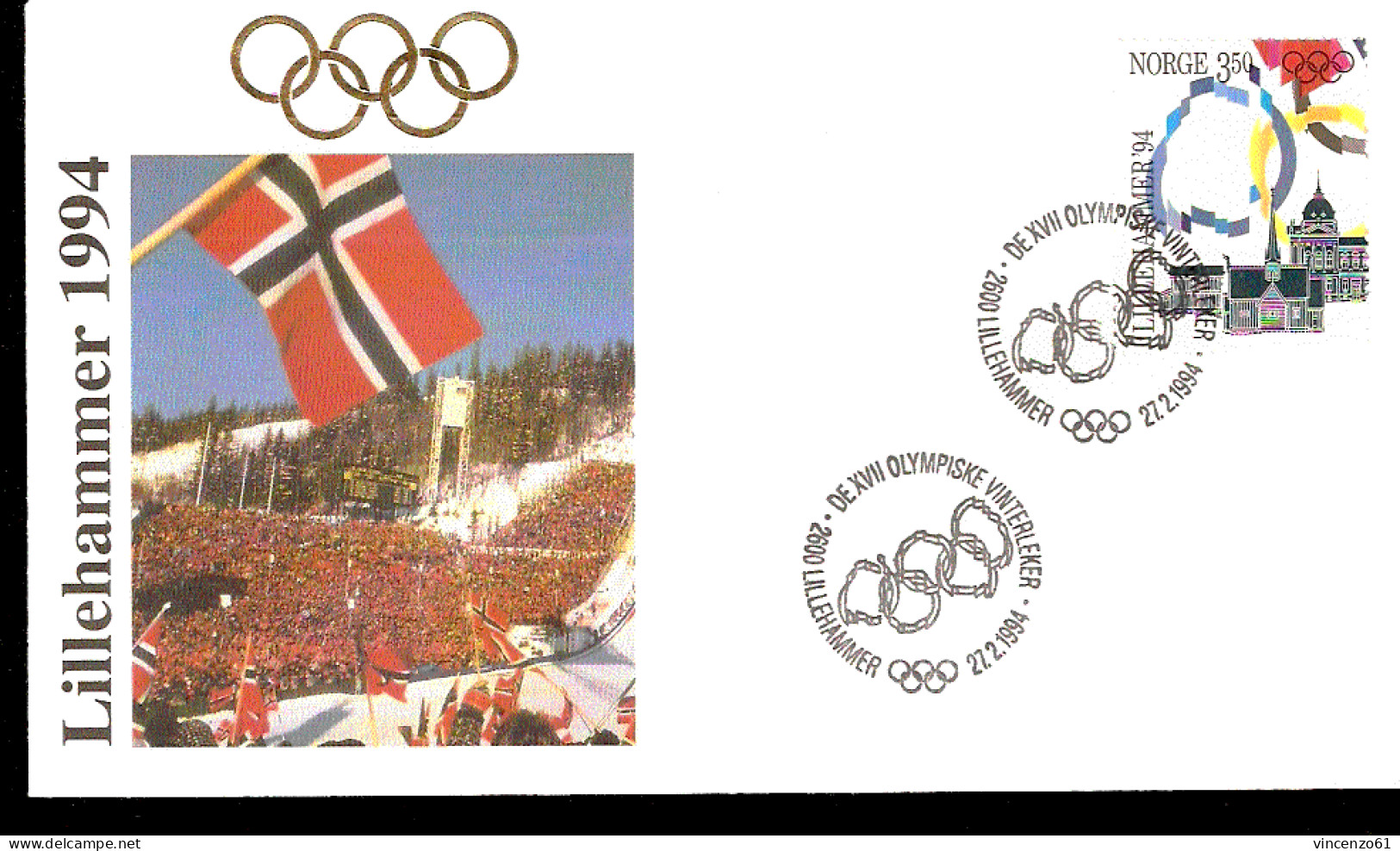 BUSTA CON ANNULLO SPECIALE - Winter 1994: Lillehammer