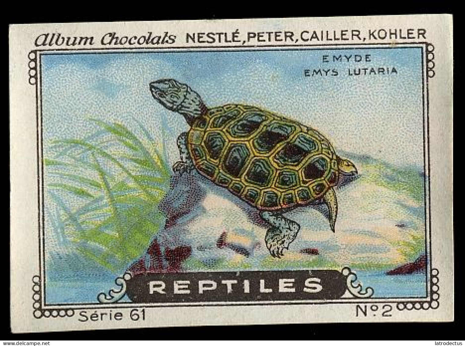 Nestlé - 61 - Reptiles - 2 - Emyde, Emys Lutaria - Nestlé