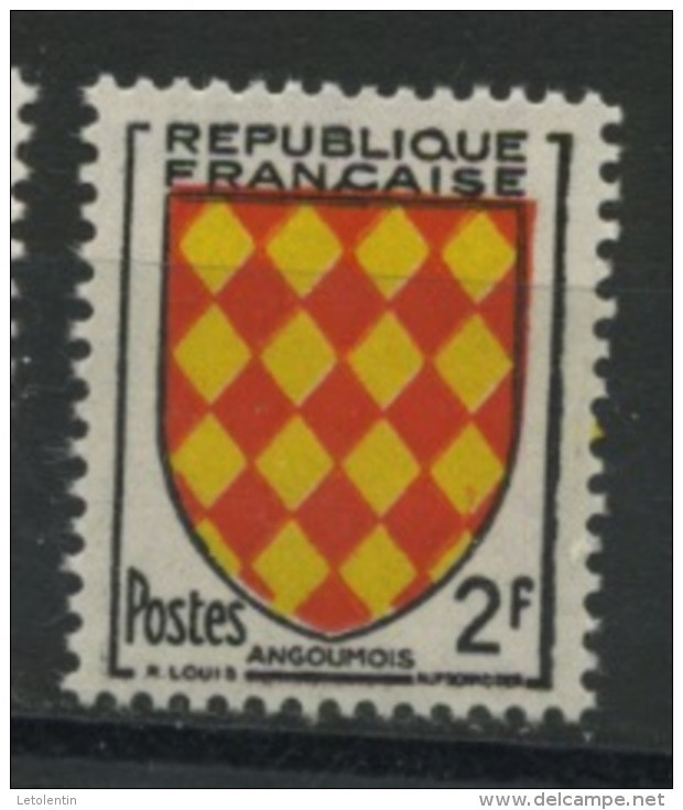 FRANCE -  ARMOIRIE ANGOUMOIS - N° Yvert  1003** - 1941-66 Wapenschilden