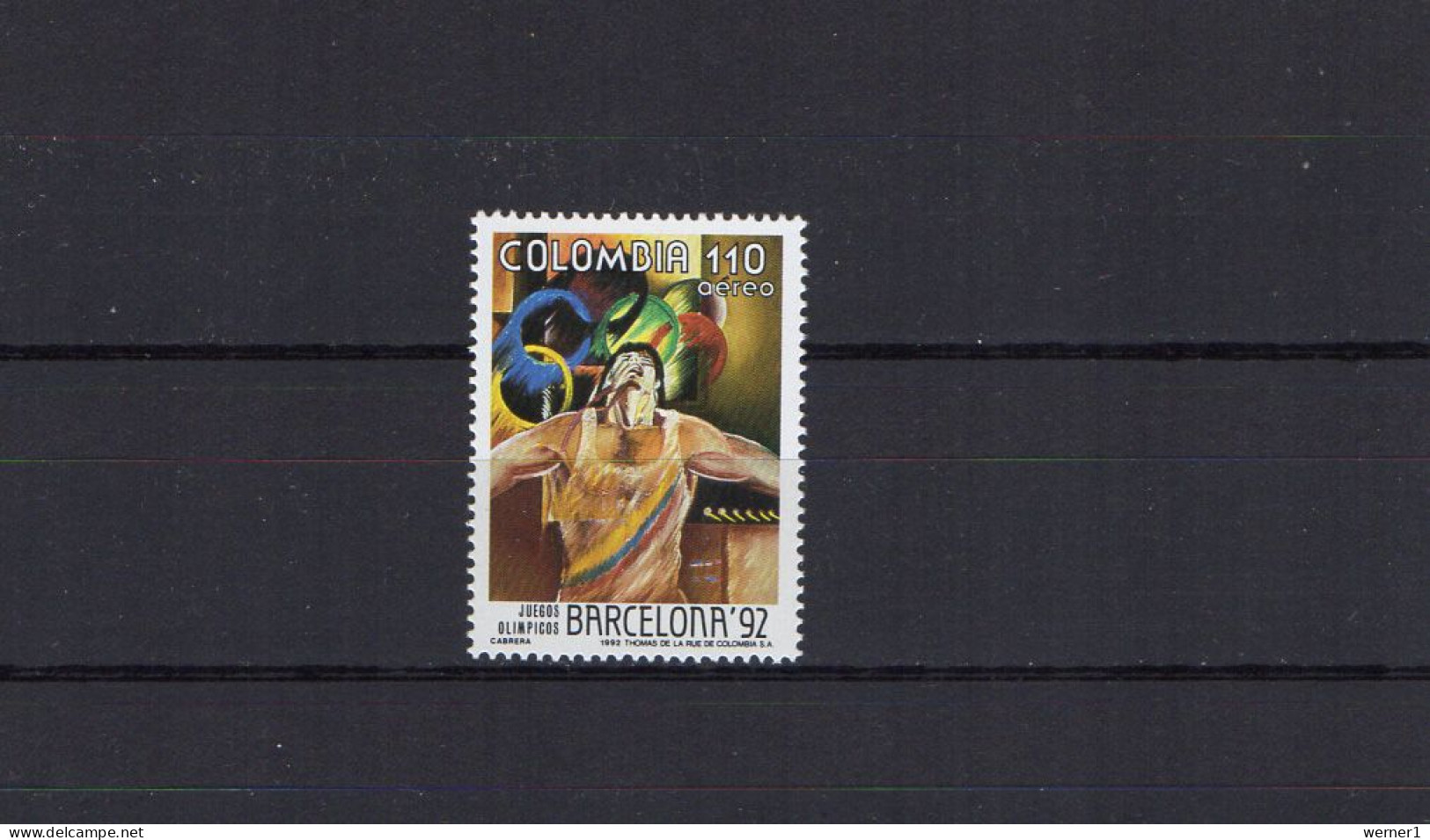 Colombia 1992 Olympic Games Albertville Stamp MNH - Winter 1992: Albertville