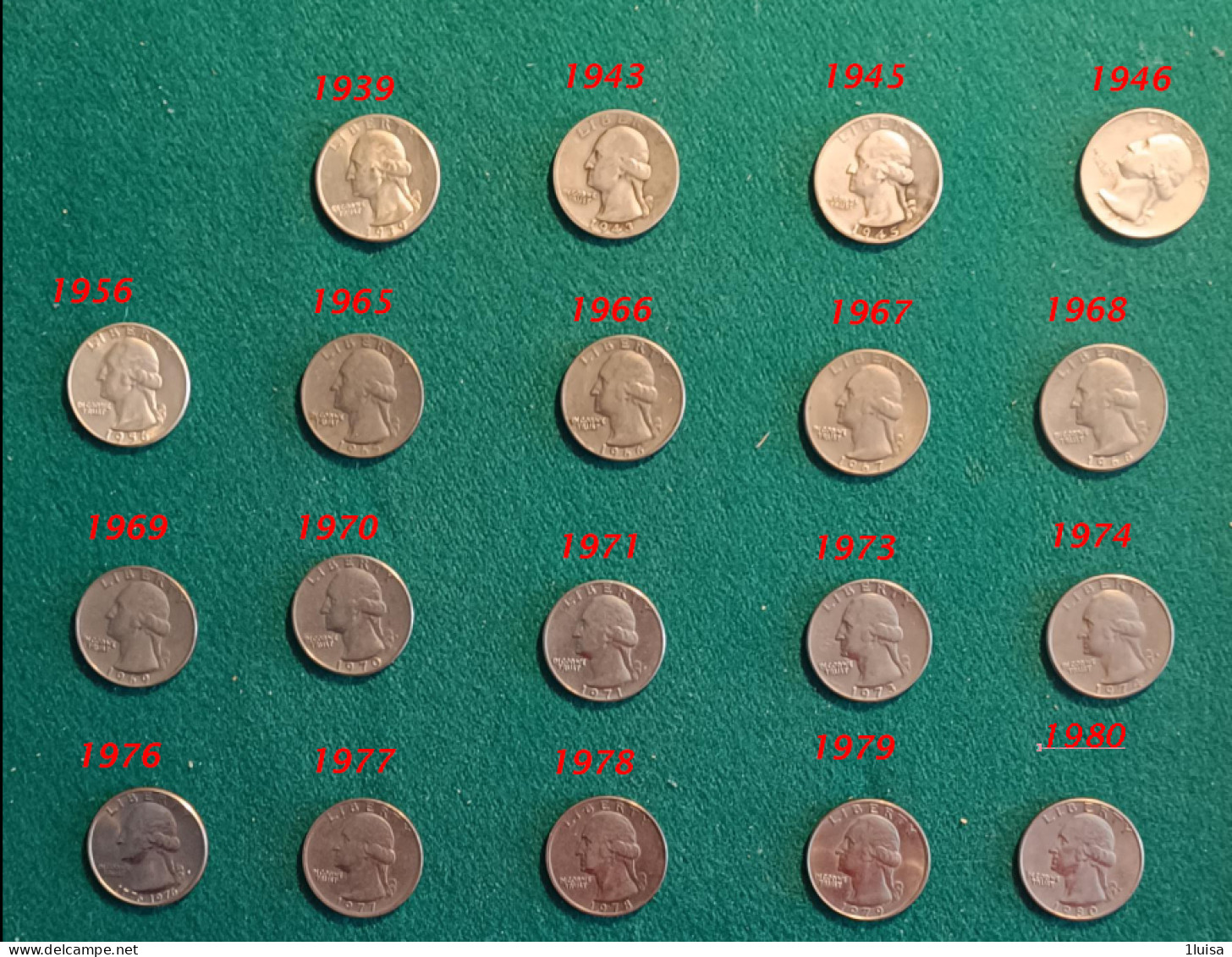 STATI UNITI 1/4 DOLLAR 19 Monete Date Diverse - 1999-2009: State Quarters