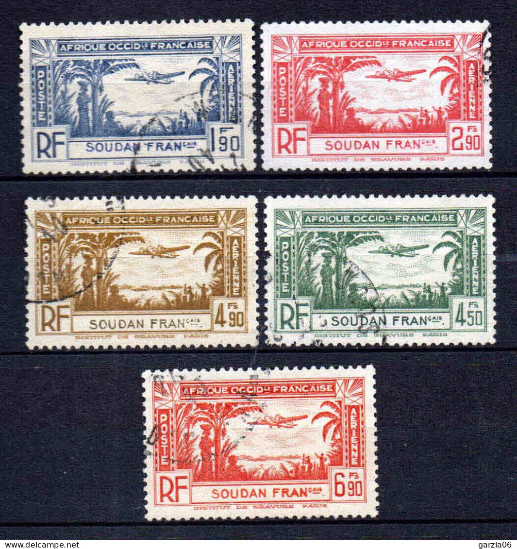 Soudan - 1940  - Avion  - PA  1 à 5 - Oblit - Used - Used Stamps