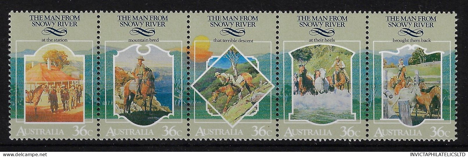 AUSTRALIA SG1067/71, 1987 FOLKLORE, MNH STRIP - Nuovi