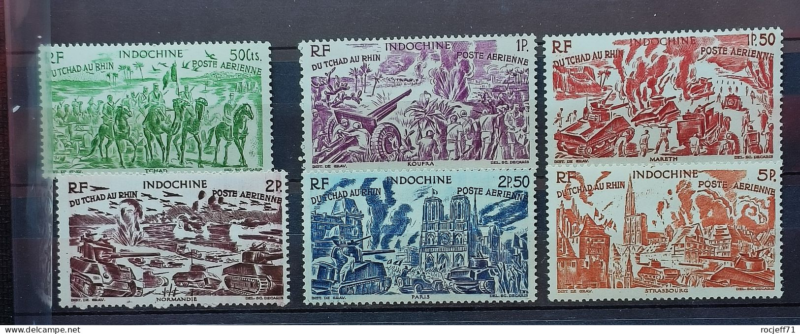 04 - 24 - Indochine - Poste Aérienne N° 40 à 45 - Tchad Au Rhin ** - MNH - Unused Stamps