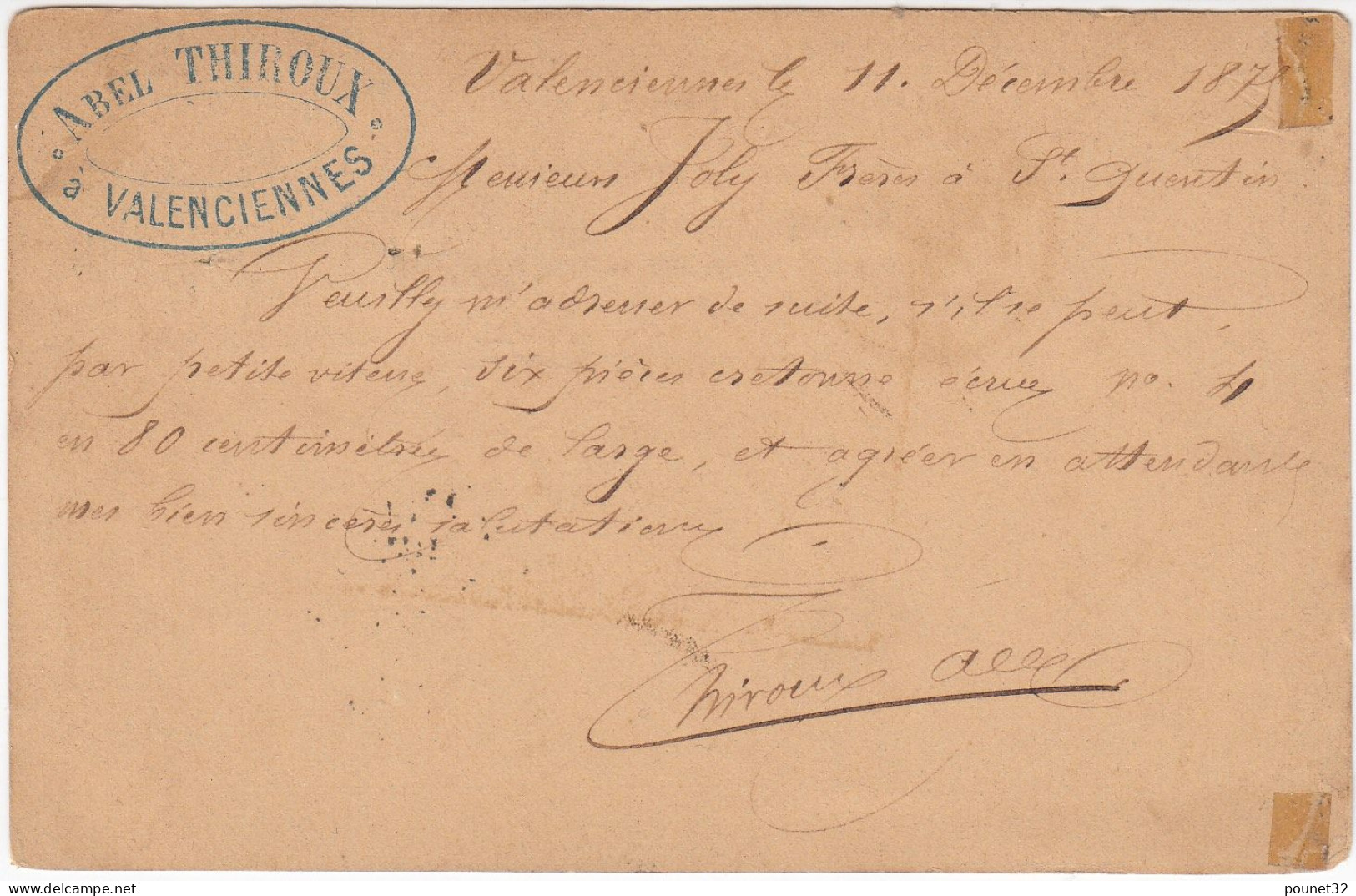 FRANCE CARTE POSTALE PRECURSEUR RARE AFFRANCHISSEMENT PAR CERES N° 53 & 54 (15c) - Vorläufer