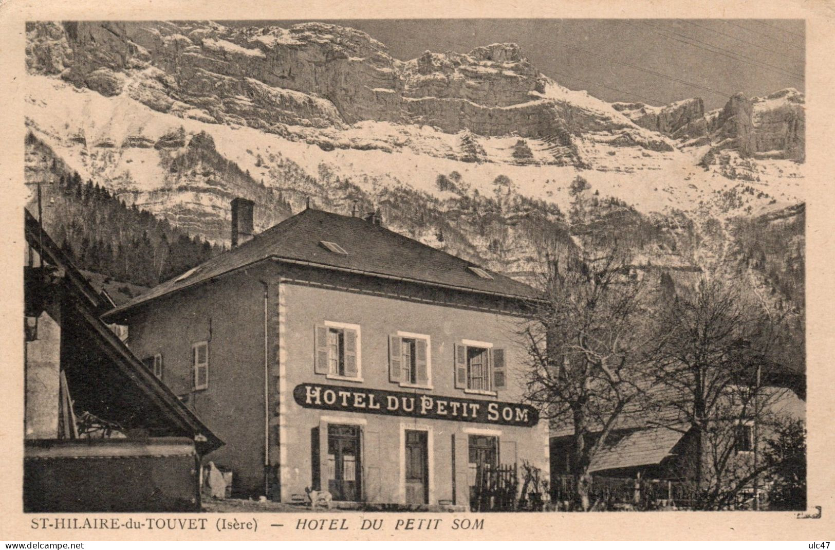 - 38 - ST-HILAIRE-du-TOUVET (Isère) - HOTEL DU PETIT SOM - Scan Verso - - Saint-Hilaire-du-Touvet