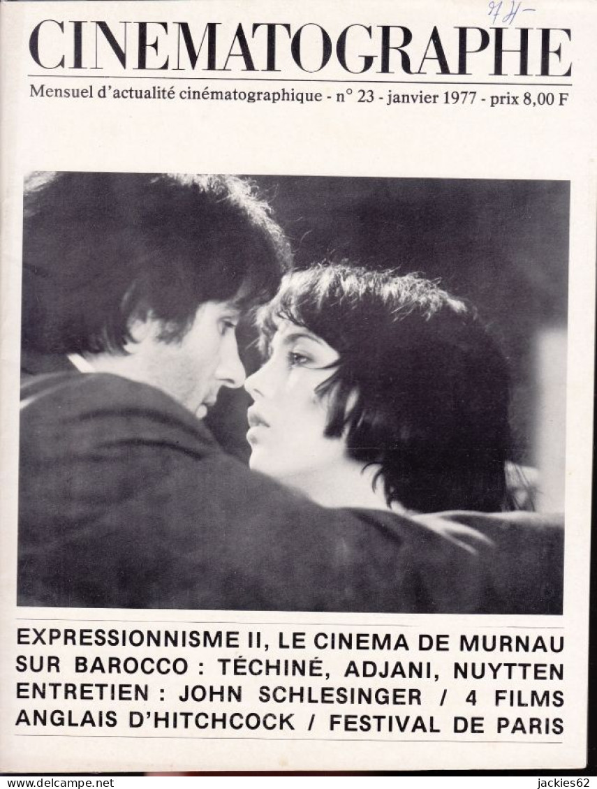 22/ CINEMATOGRAPHE N° 23/1977, Voir Sommaire, Expressionnisme, Téchiné, Adjani, Brialy, Schlessinger, Hitchcock - Film