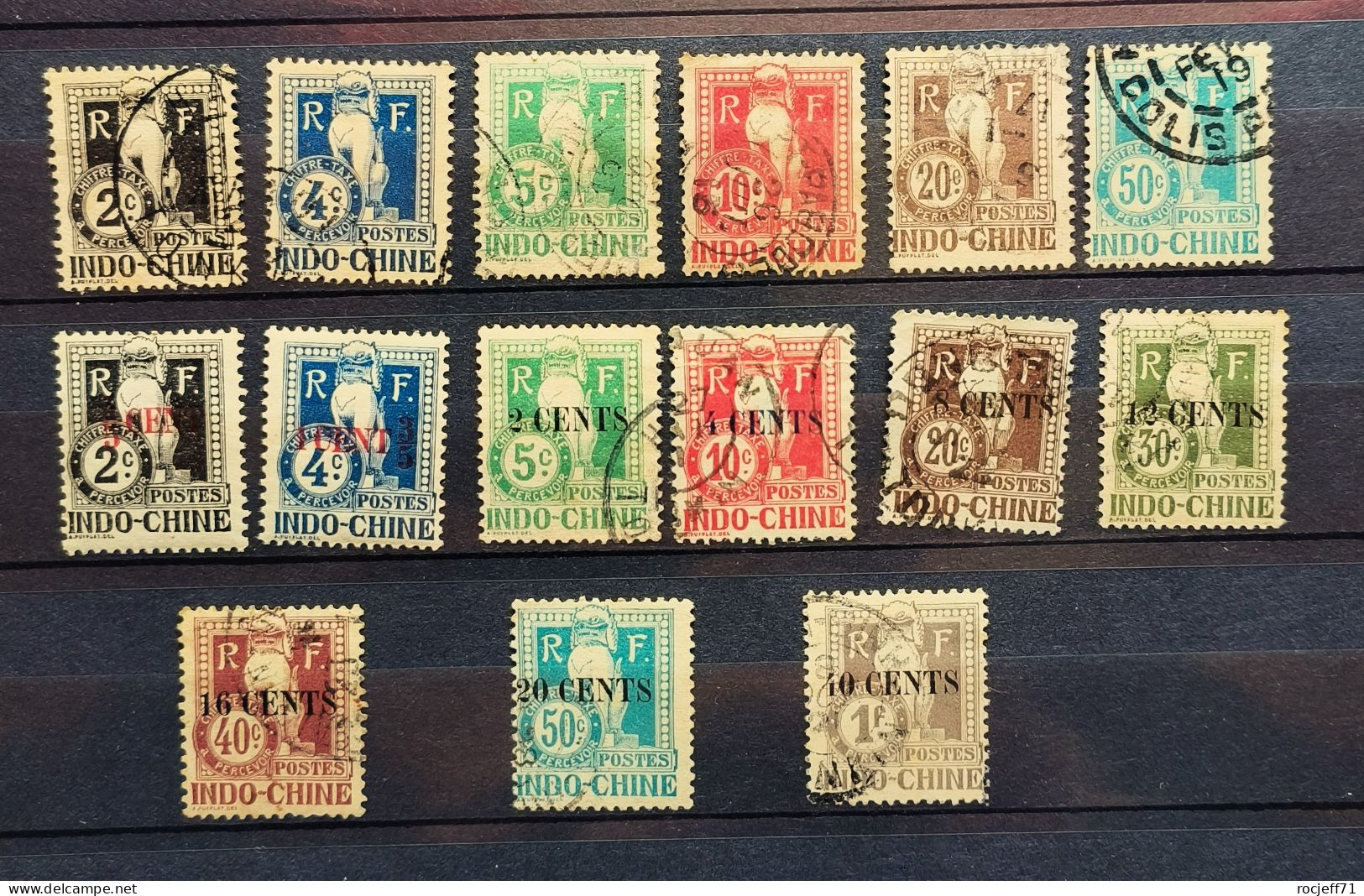 04 - 24 - Indochine -  Lot De Timbres Taxe - Postage Due