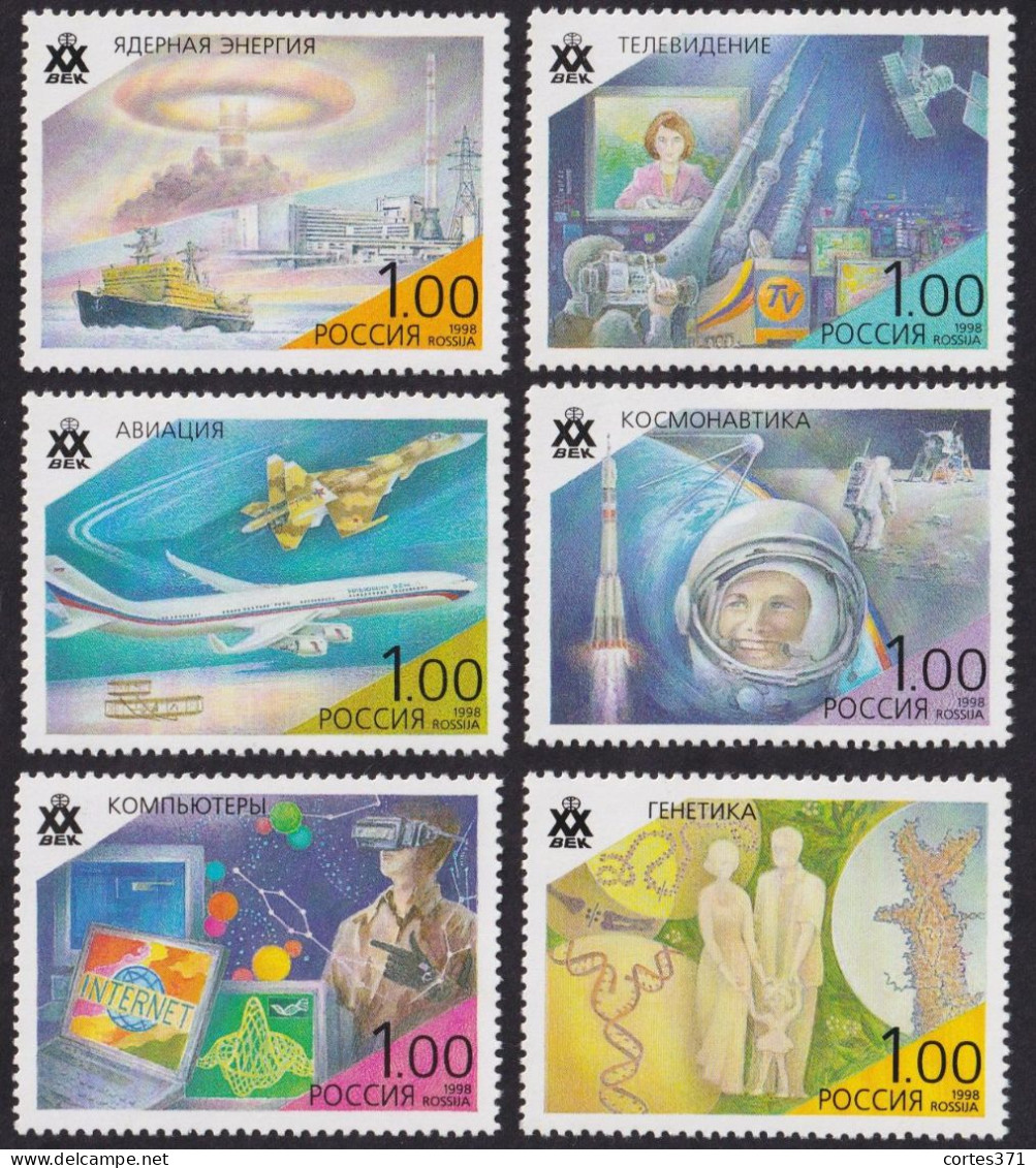 Russia (Federation) - Mi 690-695 - Achievements Of The 20th Century - 1998 - MNH - Ungebraucht
