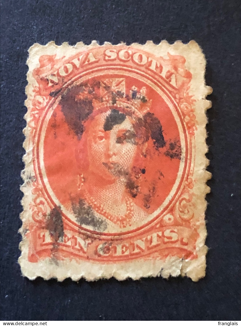 NOVA SCOTIA. SG 16. 10c Scarlet FU - Used Stamps