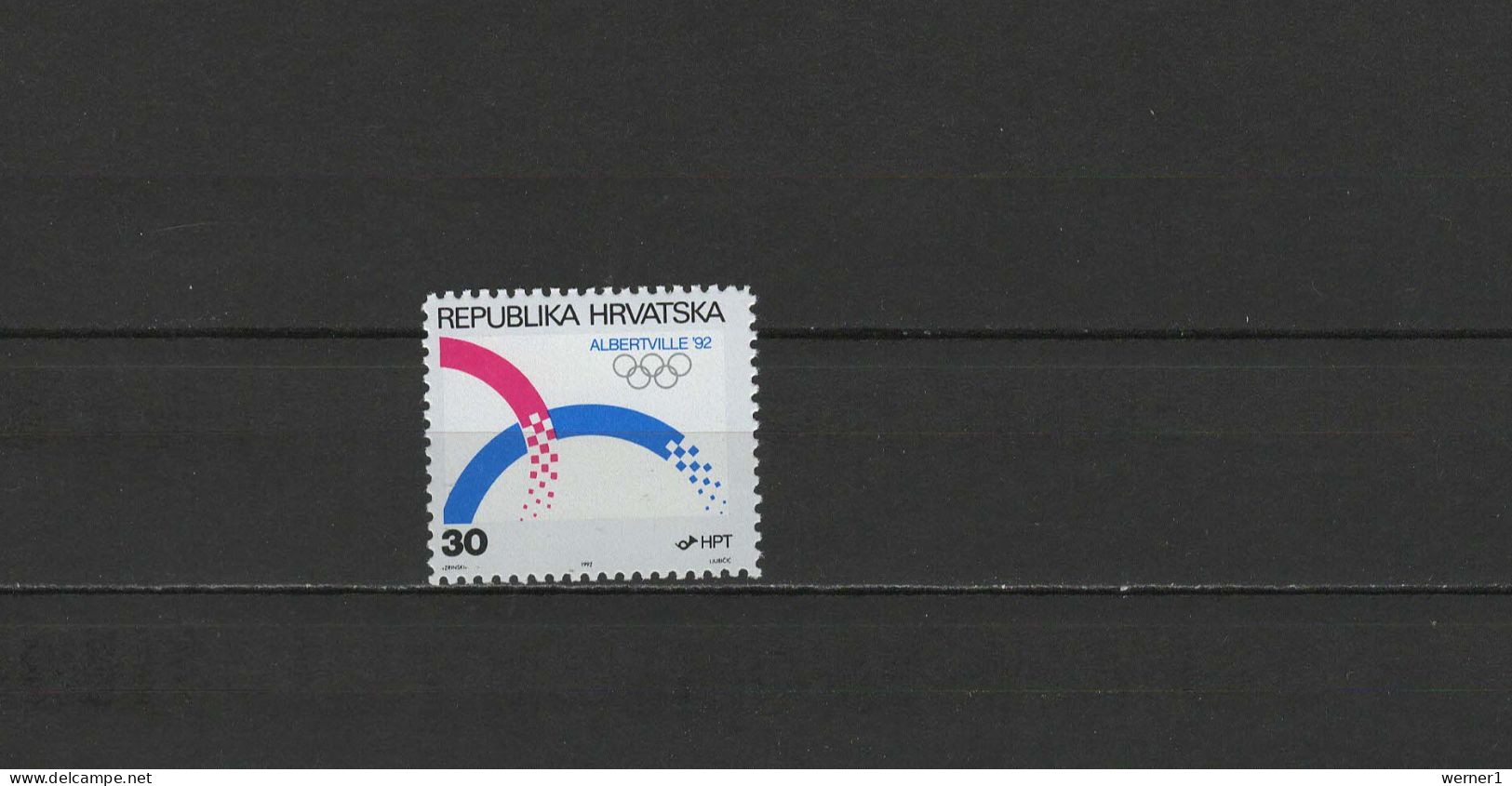 Croatia 1992 Olympic Games Albertville Stamp MNH - Winter 1992: Albertville