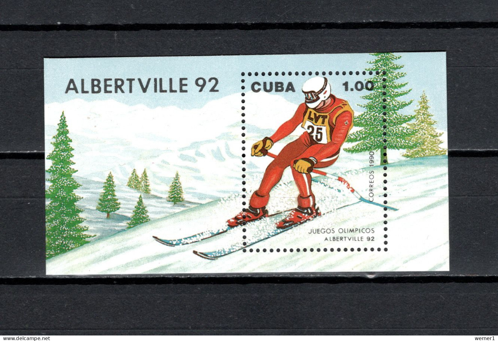 Cuba 1990 Olympic Games Albertville S/s MNH - Inverno1992: Albertville