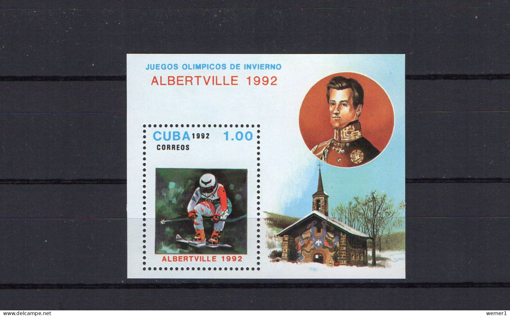 Cuba 1992 Olympic Games Albertville S/s MNH - Inverno1992: Albertville